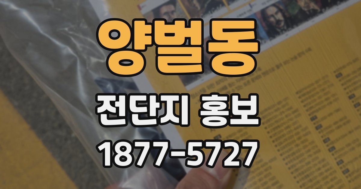 양벌동 전단지 홍보