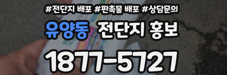유양동 전단지 홍보