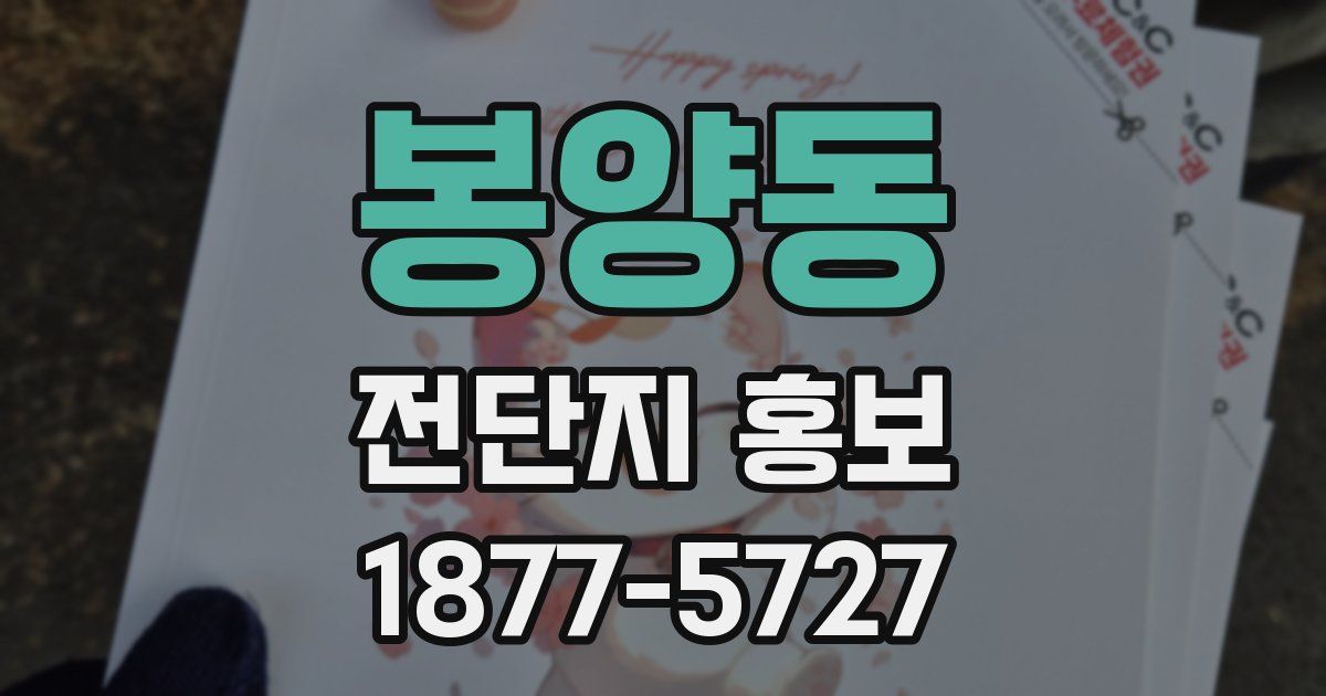 봉양동 전단지 홍보