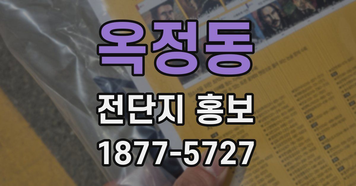 옥정동 전단지 홍보