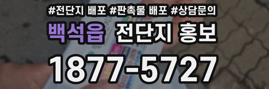 백석읍 전단지 홍보