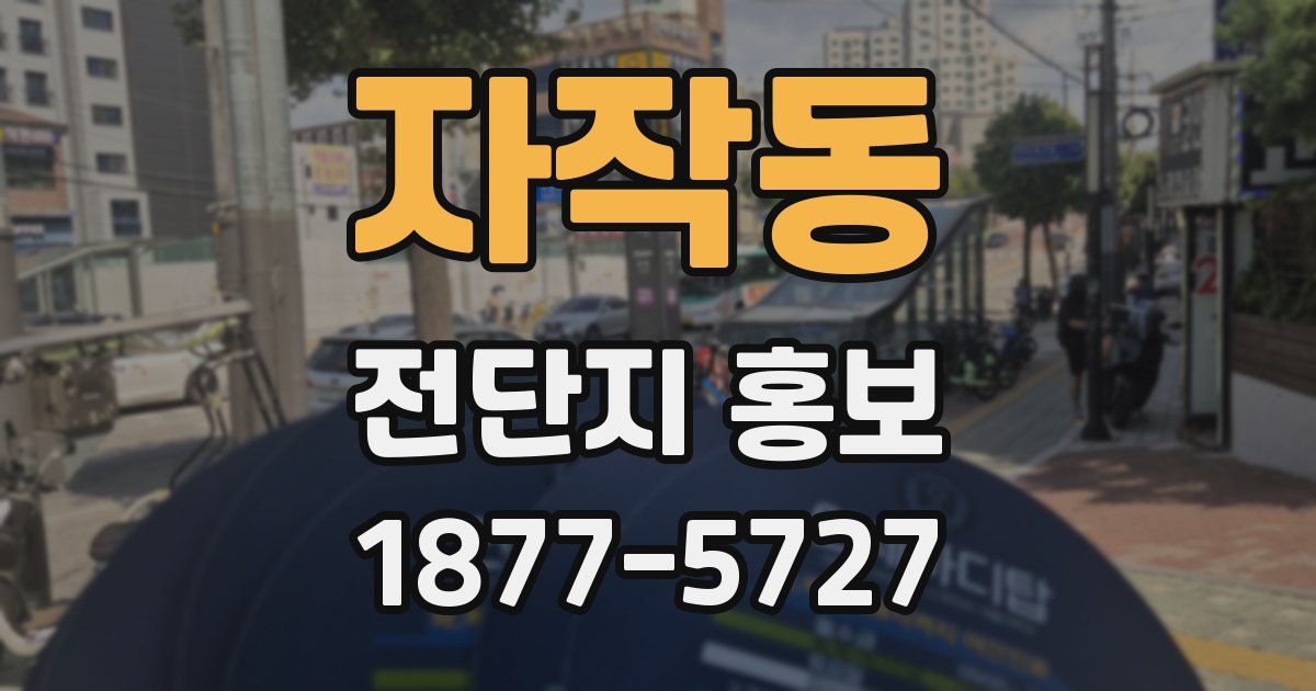 자작동 전단지 홍보