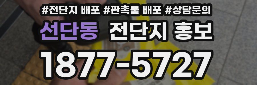 선단동 전단지 홍보