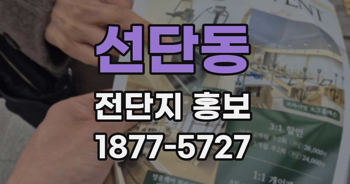 선단동 전단지 홍보