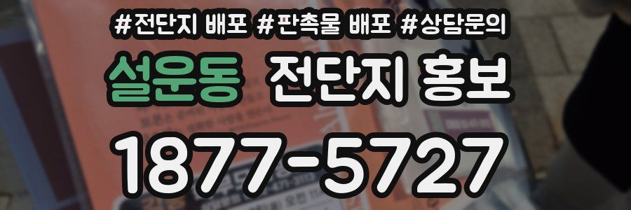 설운동 전단지 홍보