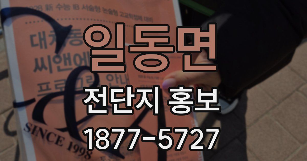 일동면 전단지 홍보