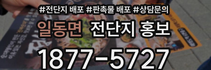 일동면 전단지 홍보