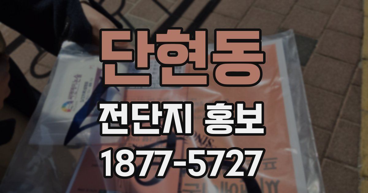 단현동 전단지 홍보