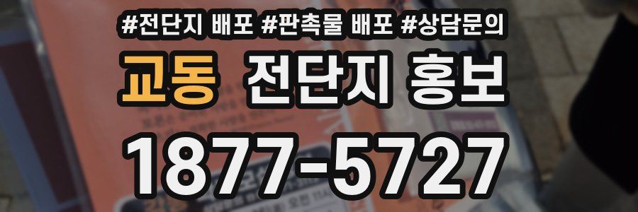 교동 전단지 홍보