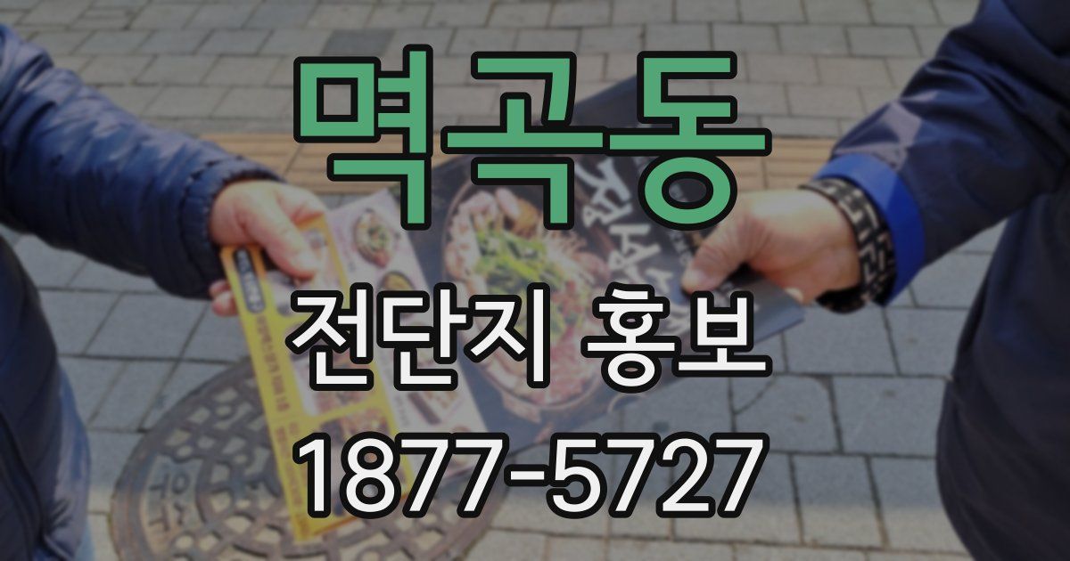 멱곡동 전단지 홍보