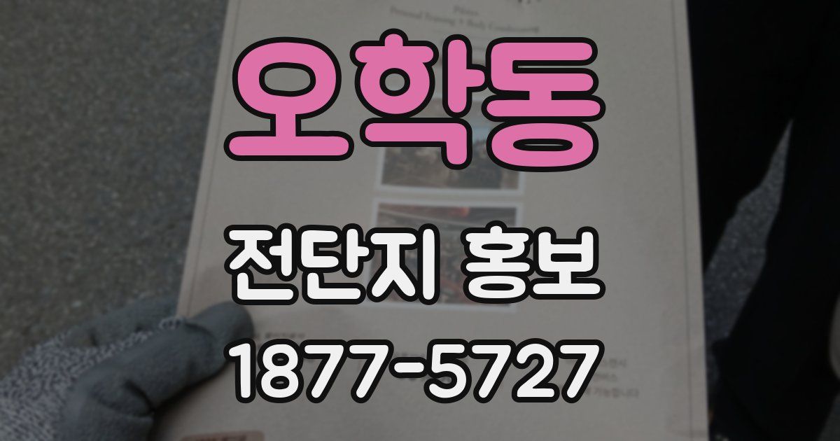 오학동 전단지 홍보
