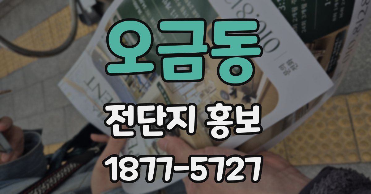 오금동 전단지 홍보