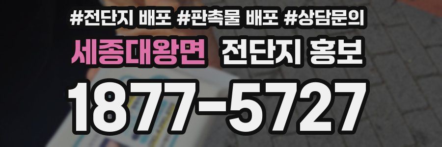 세종대왕면 전단지 홍보