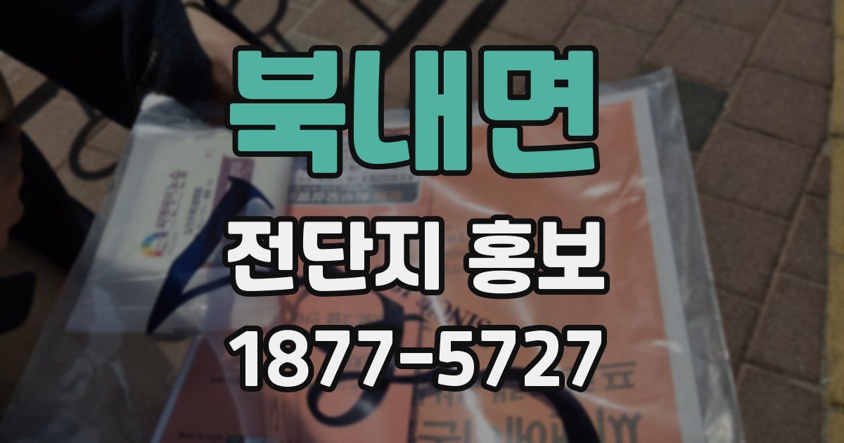 북내면 전단지 홍보