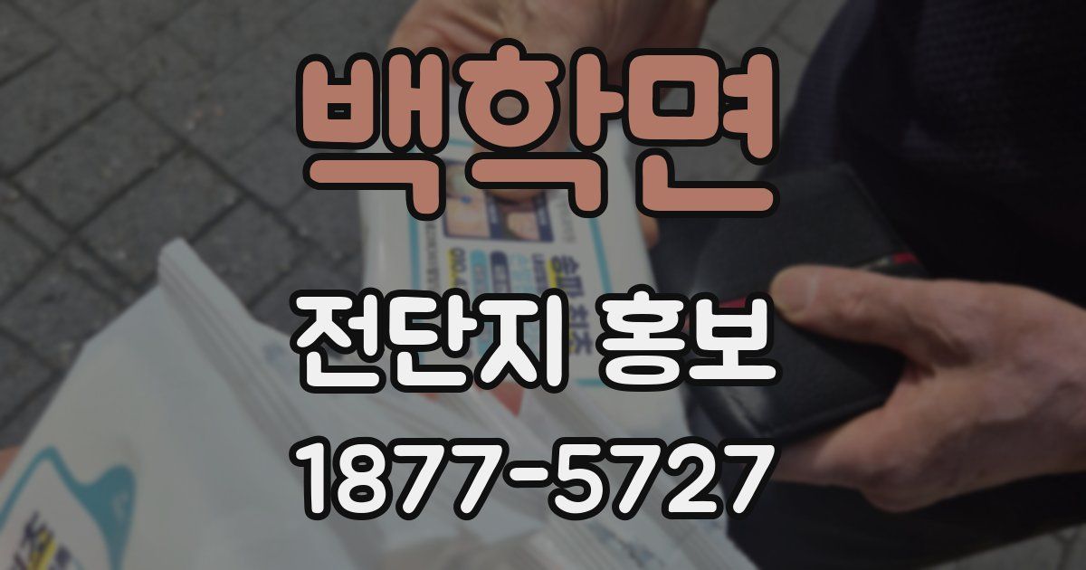 백학면 전단지 홍보