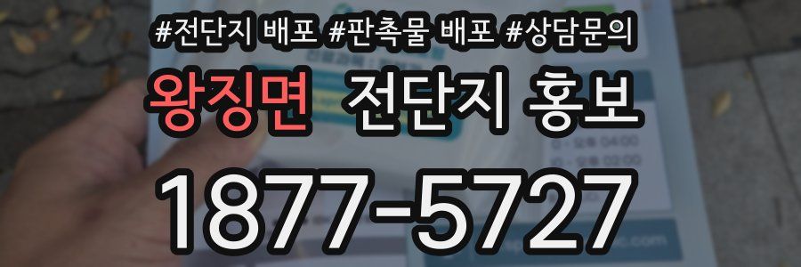 왕징면 전단지 홍보