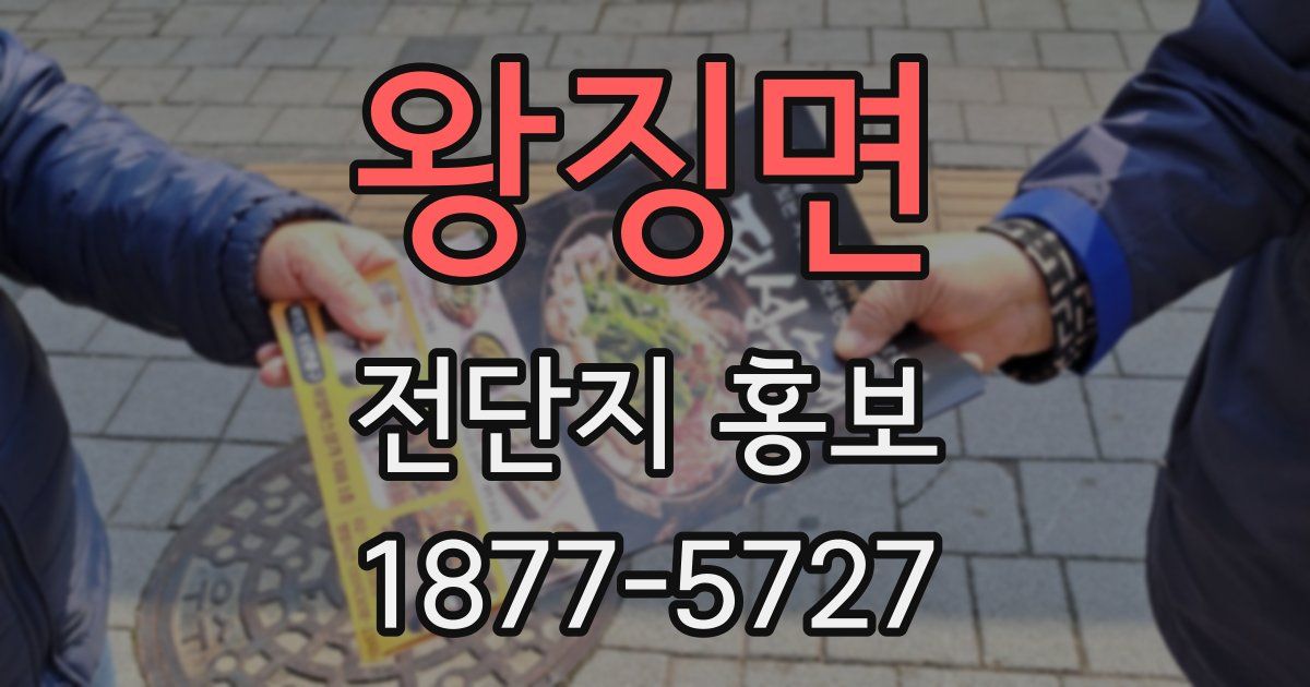 왕징면 전단지 홍보
