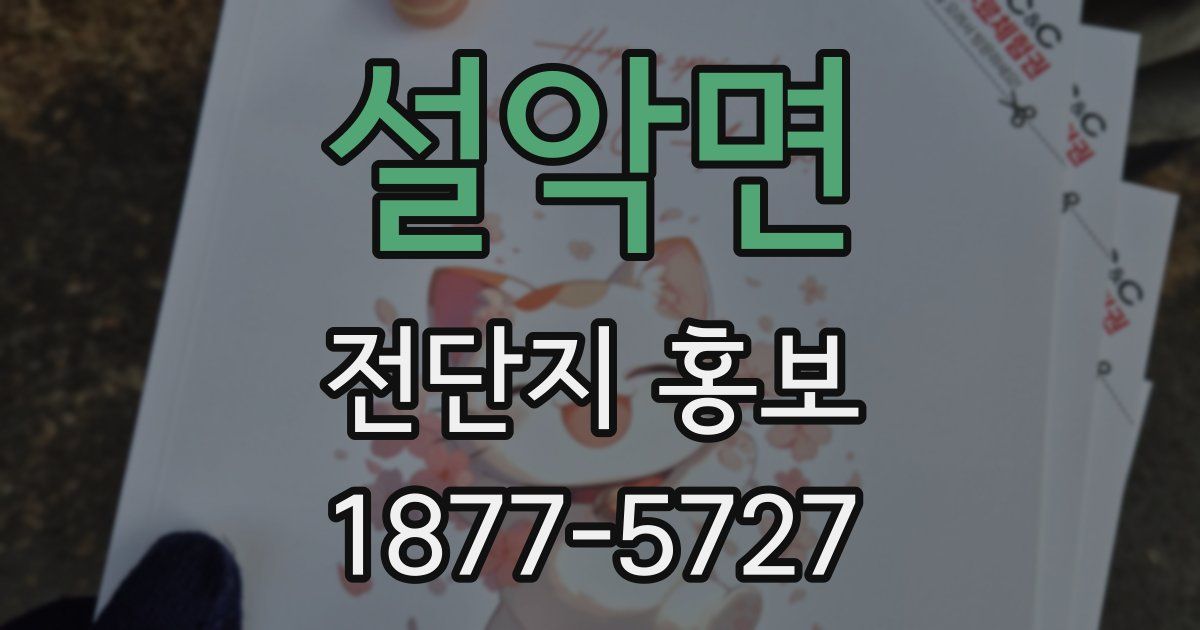 설악면 전단지 홍보