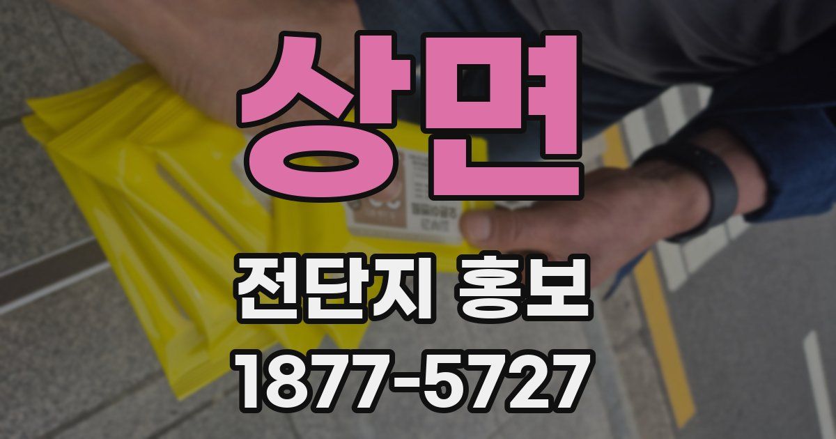 상면 전단지 홍보