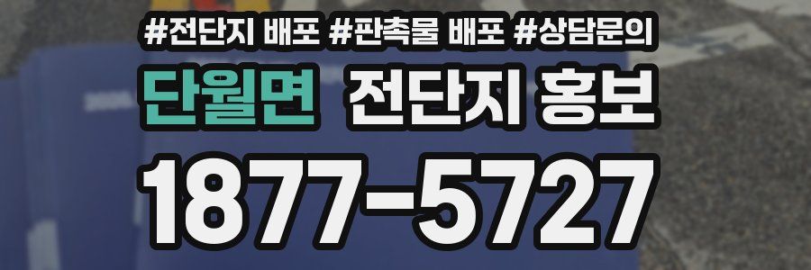 단월면 전단지 홍보