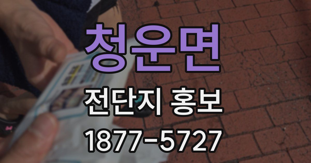 청운면 전단지 홍보