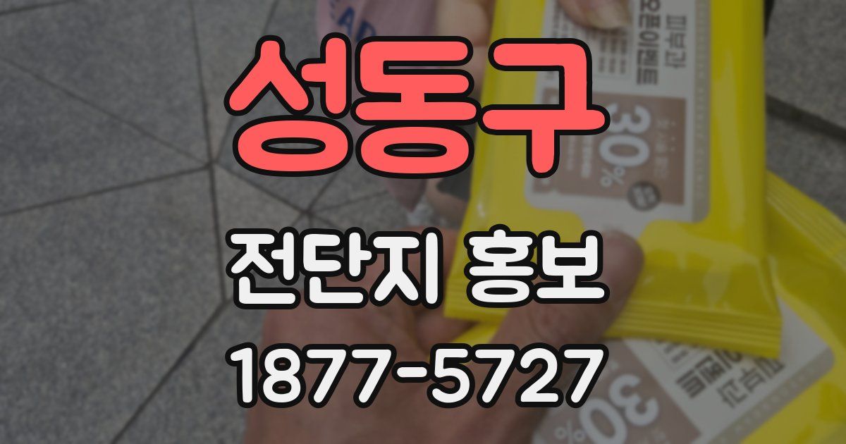 성동구 전단지 홍보