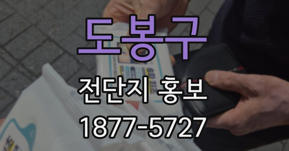 도봉구 전단지 홍보