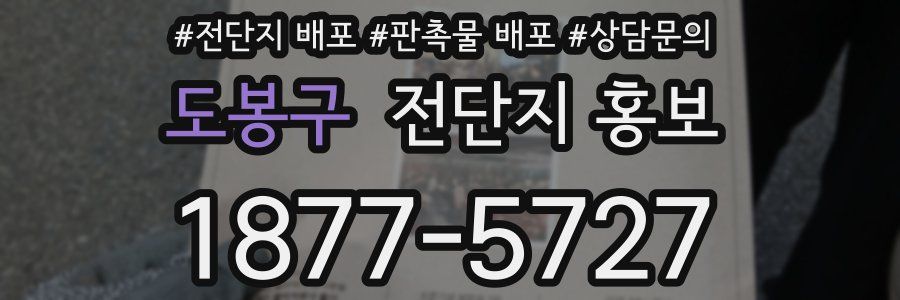 도봉구 전단지 홍보