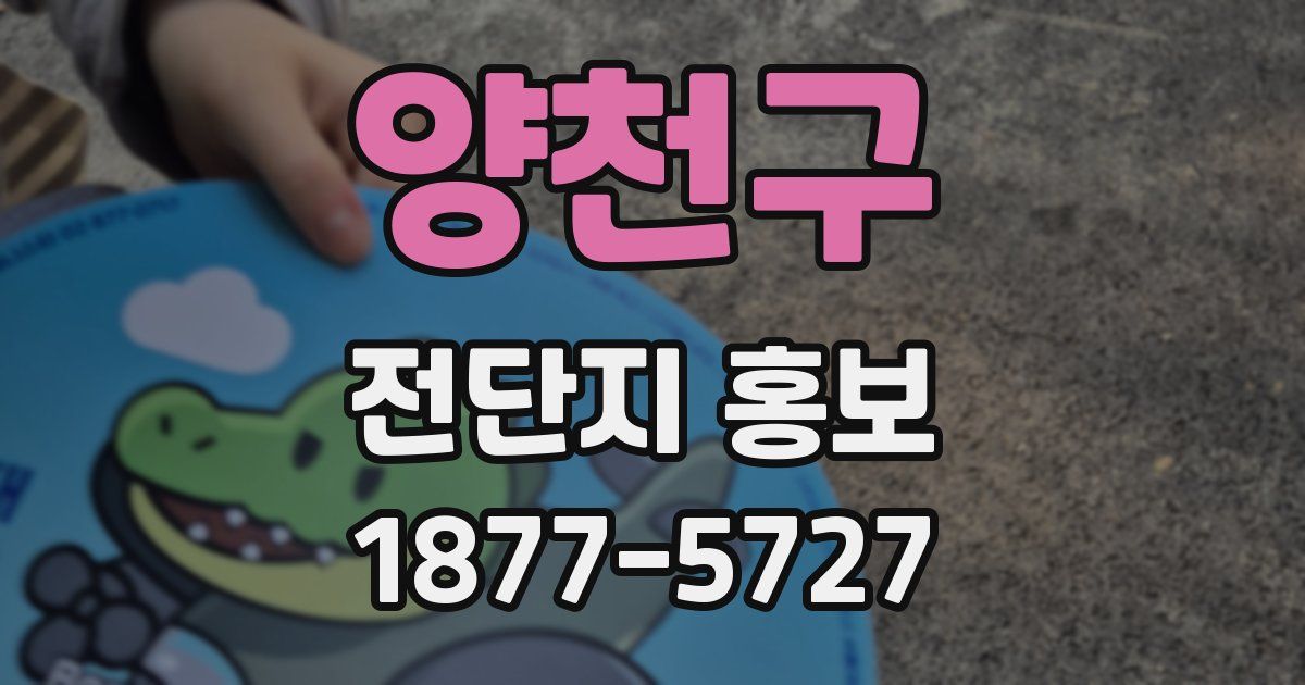 양천구 전단지 홍보