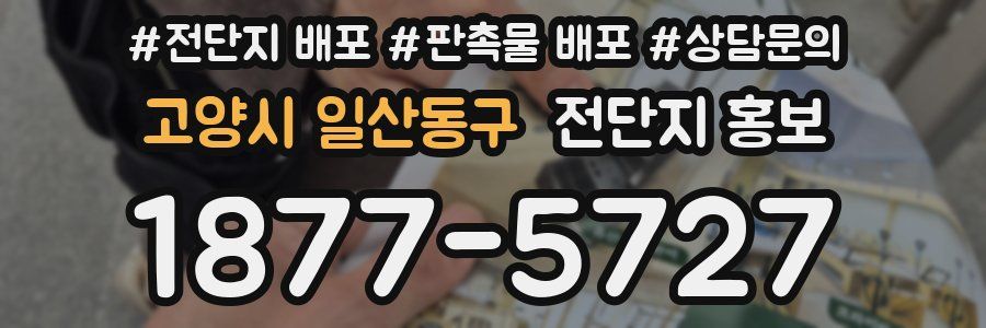 고양시 일산동구 전단지 홍보