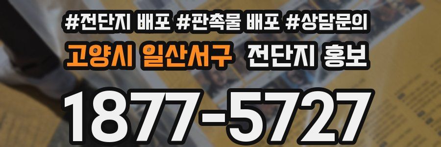 고양시 일산서구 전단지 홍보