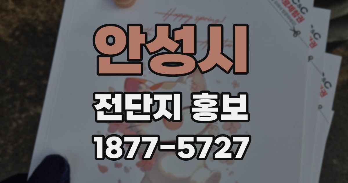 안성시 전단지 홍보