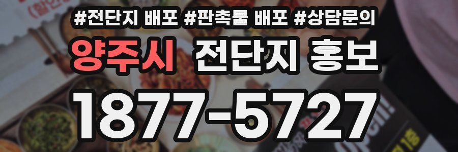양주시 전단지 홍보