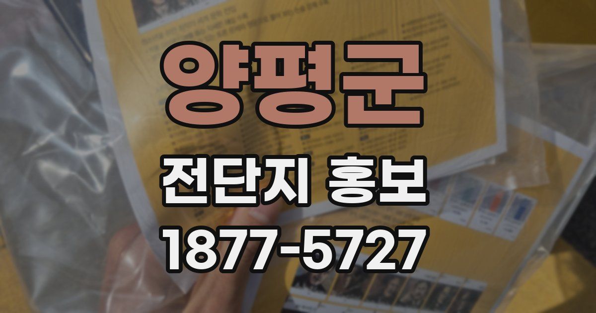 양평군 전단지 홍보