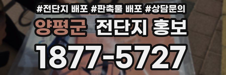 양평군 전단지 홍보