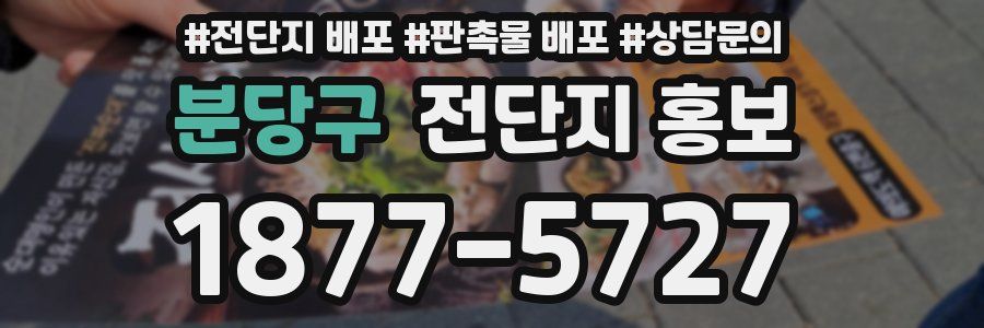 분당구 전단지 홍보