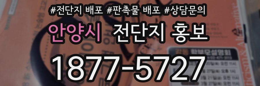 안양시 전단지 홍보