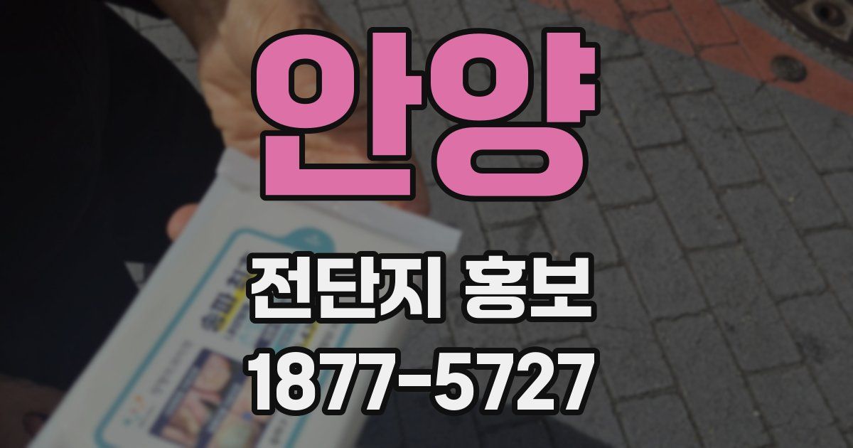안양 전단지 홍보