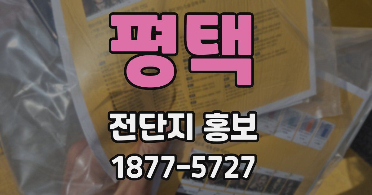 평택 전단지 홍보