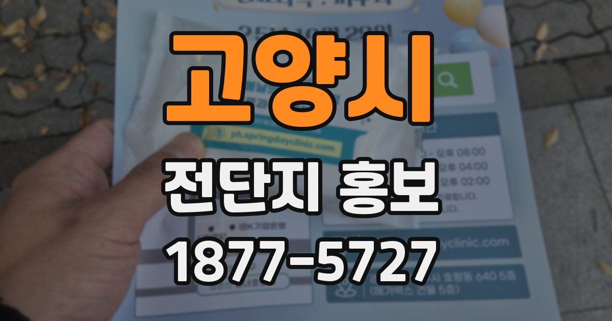 고양시 전단지 홍보