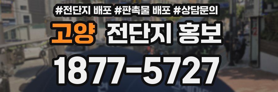 고양 전단지 홍보