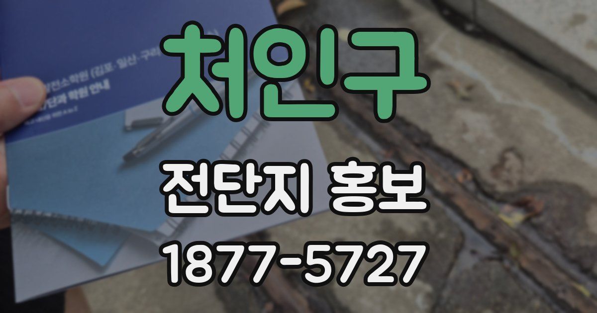 처인구 전단지 홍보