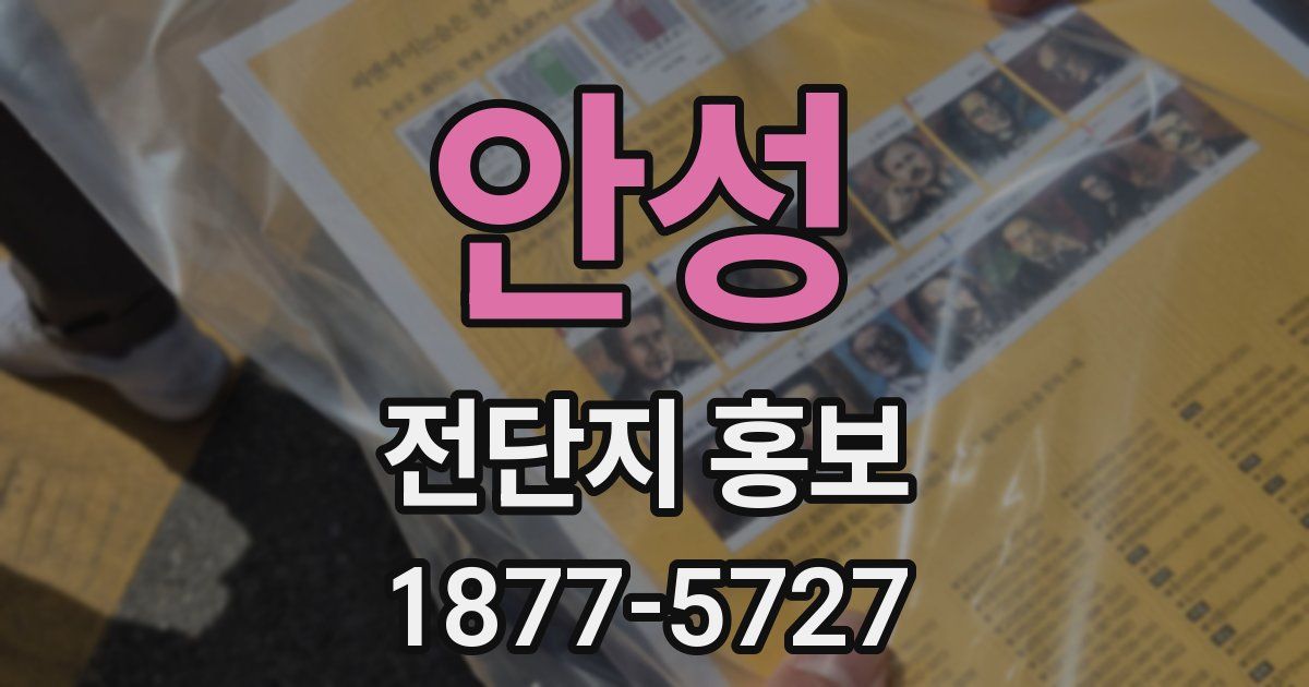 안성 전단지 홍보