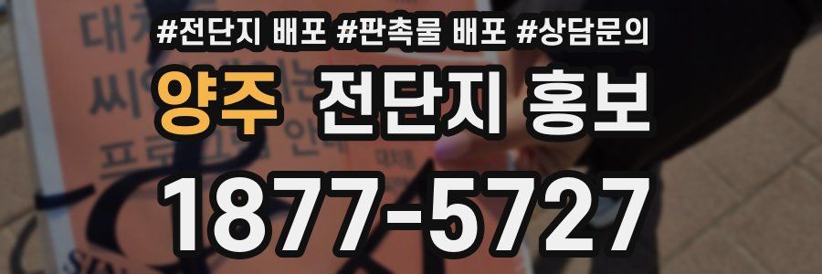 양주 전단지 홍보