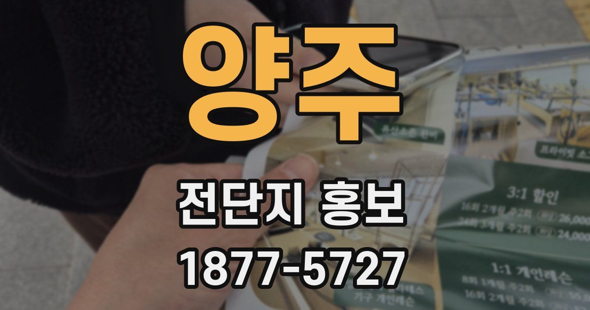 양주 전단지 홍보