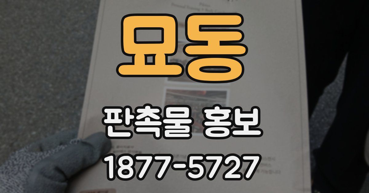 묘동 판촉물 홍보