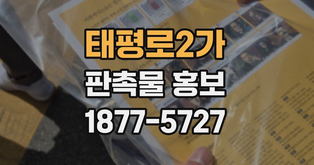 태평로2가 판촉물 홍보