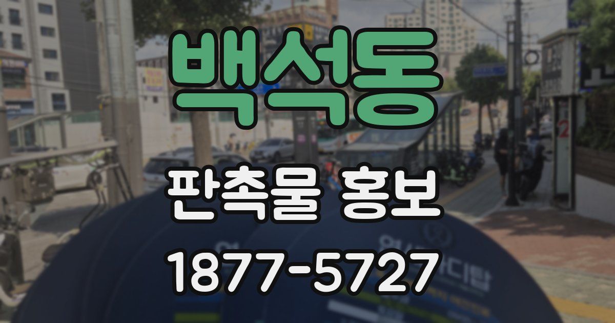 백석동 판촉물 홍보