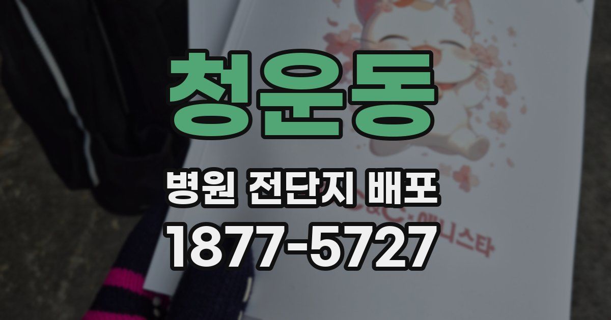 청운동 병원 전단지 배포