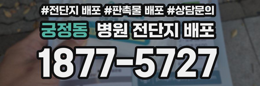 궁정동 병원 전단지 배포